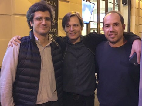 Fernando Bullrich, Matías Loizaga y Christian-Castellani de Music Partners.