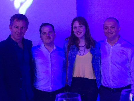 Alejo Smirnoff, de Prensario, Iván Talkovsky, Giorginacolaiacovo y Pablo Cancelliere de Fox