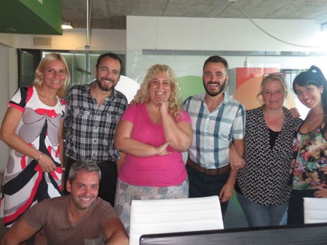 Con todo el equipo en las oficinas de Av. Libertador