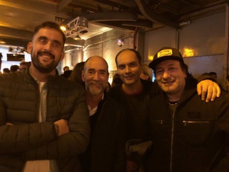 Cabe Cameron de Gonna Go, Quique Prosen, el Chango Agüero de la Mega y el Chino de MTS