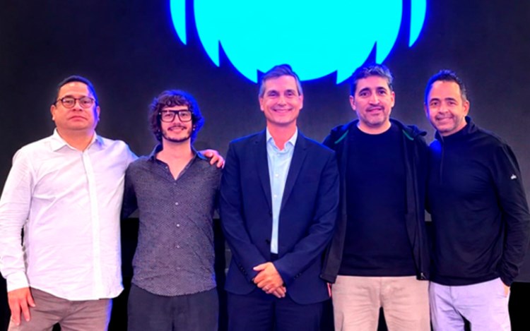 Román López (Managing Director México - SMP), Michel Pumar (Chief Strategy Officer - Leader Entertainment), Felipe de Stefani (CEO - Leader Entertainment), Oscar Galvan (Managing Director South Cone – SMP), Jorge Mejía (President and CEO, Latin America and U.S. Latin – SMP)